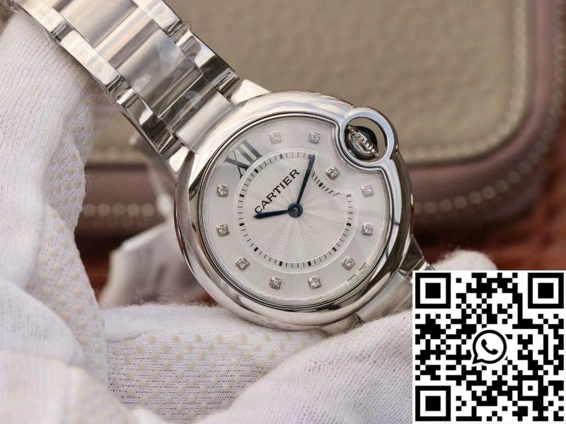 Ballon Bleu De Cartier 33mm V6 Factory White Dial