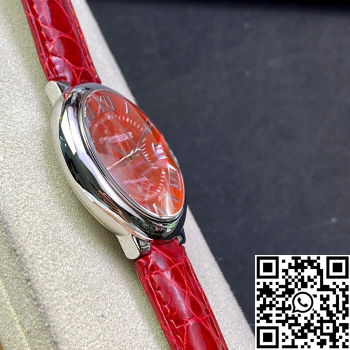 Ballon Bleu De Cartier 36MM 3K Factory Red Leather Strap