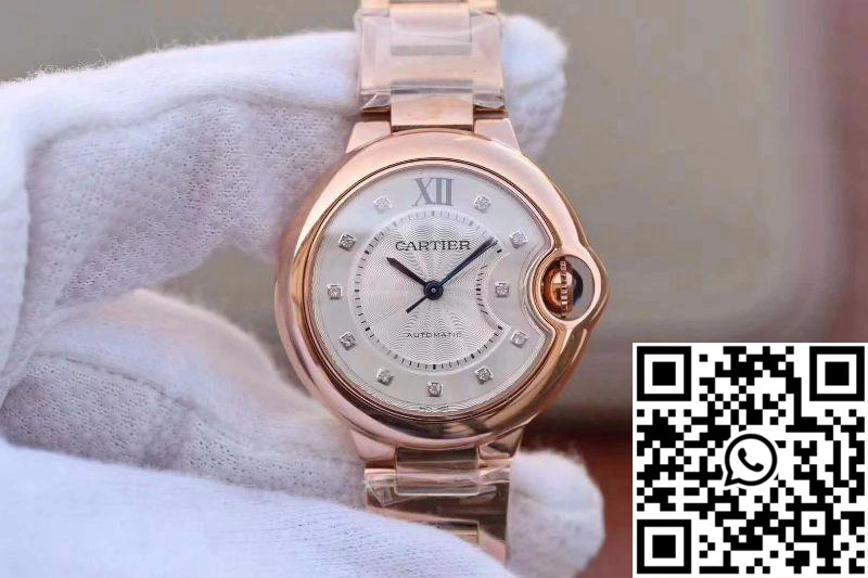 Ballon Bleu De Cartier Ladies 33 WE902062 V9 Factory White Textured Dial