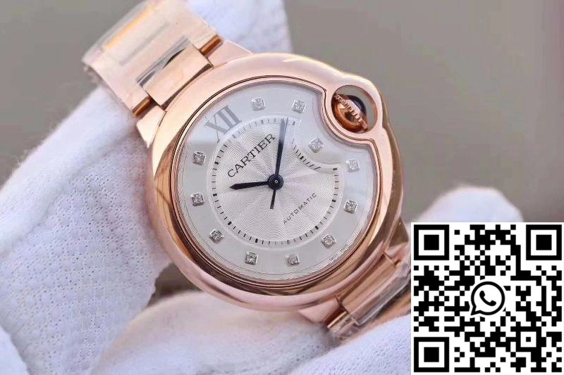 Ballon Bleu De Cartier Ladies 33 WE902062 V9 Factory White Textured Dial
