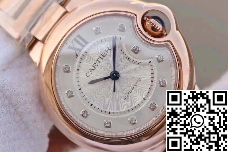 Ballon Bleu De Cartier Ladies 33 WE902062 V9 Factory White Textured Dial