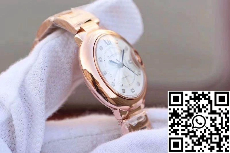 Ballon Bleu De Cartier Ladies 33 WE902062 V9 Factory White Textured Dial