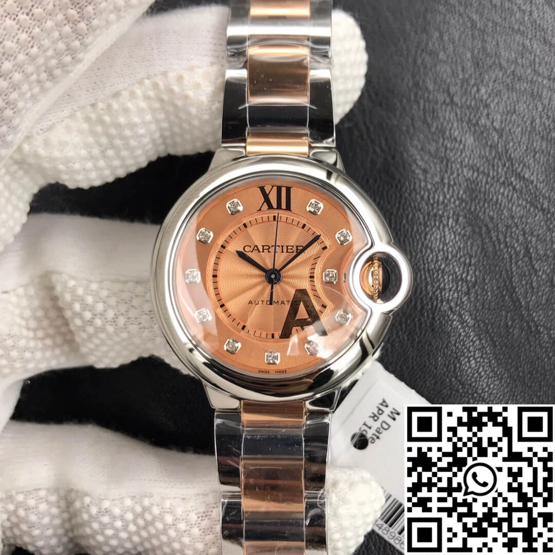 Ballon Bleu De Cartier Ladies 33MM V6 Factory Gold strap