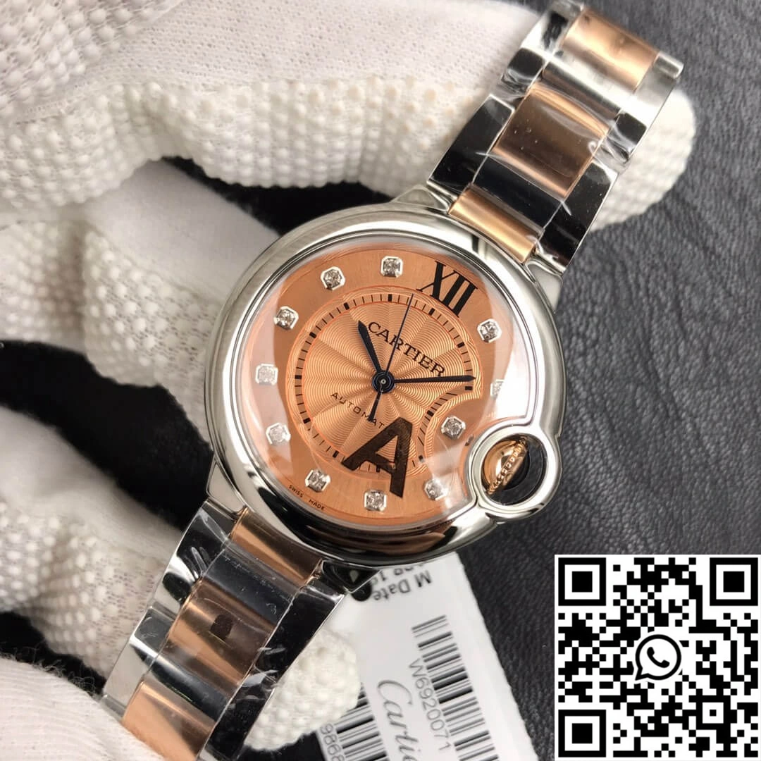 Ballon Bleu De Cartier Ladies 33MM V6 Factory Gold strap