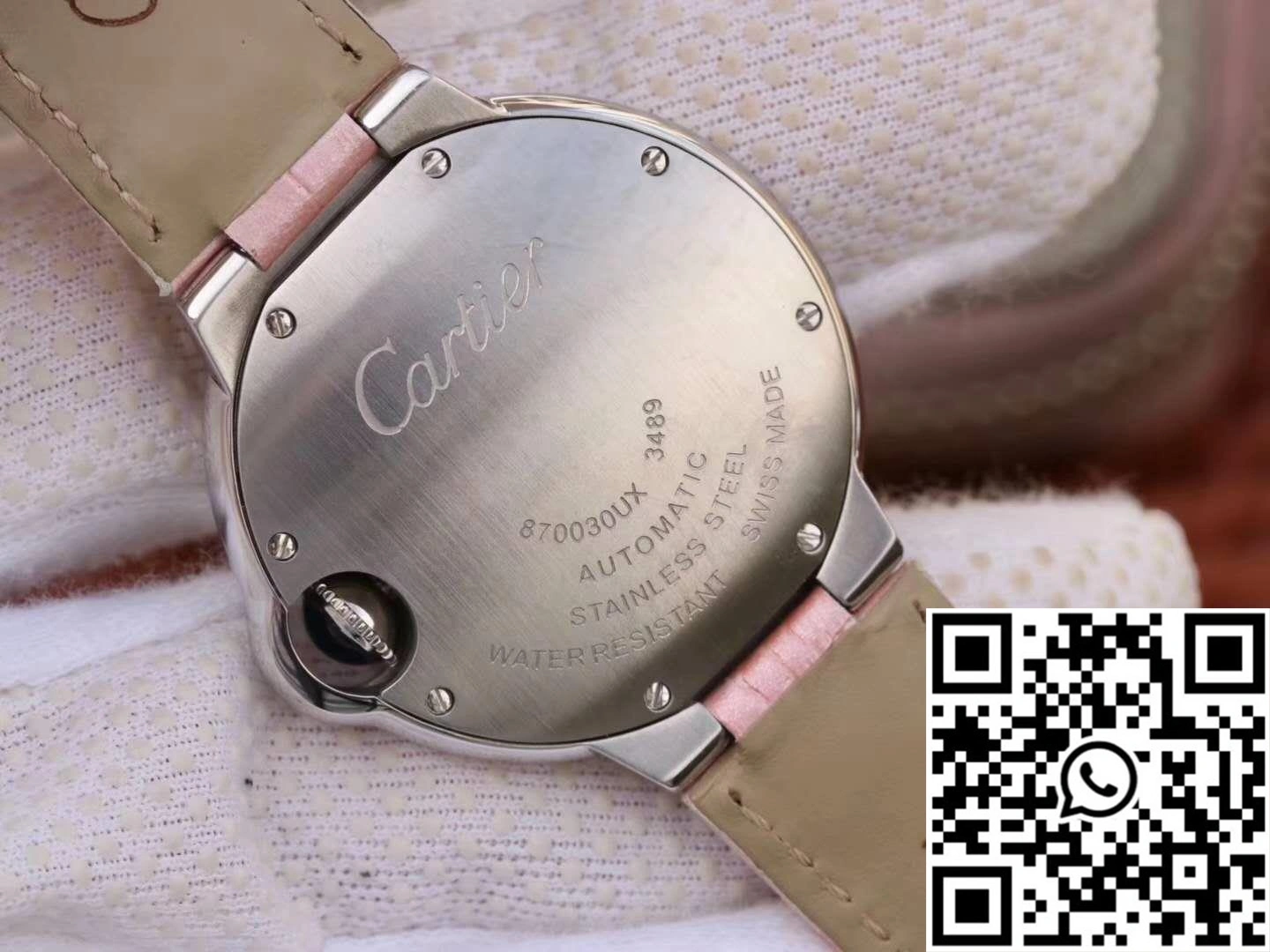 Ballon Bleu De Cartier Ladies 33MM WSBB0002 V6 Factory Pink Dial