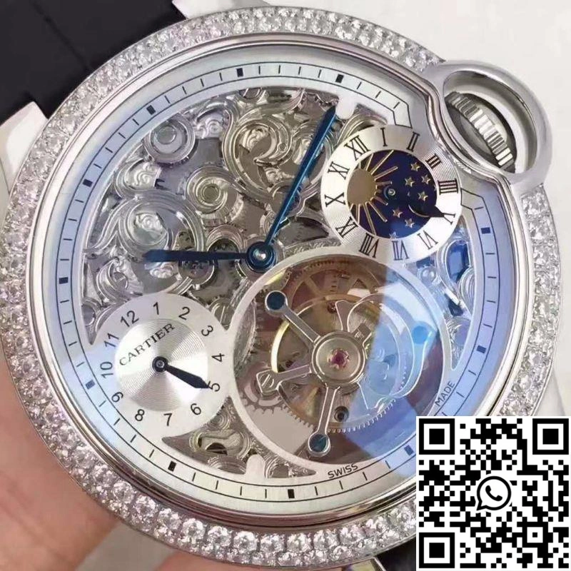 Ballon Bleu De Cartier Tourbillon Silver Dial