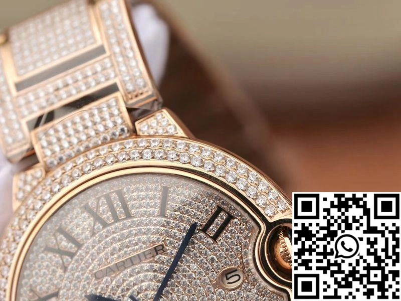 Ballon Bleu De Cartier W69006Z2 42mm TW Factory Rose Gold Diamonds Dial