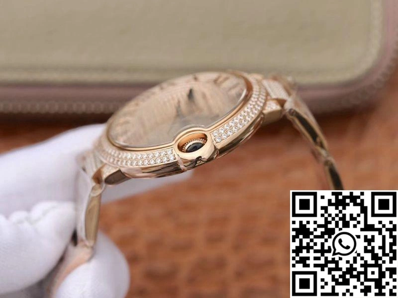 Ballon Bleu De Cartier W69006Z2 42mm TW Factory Rose Gold Diamonds Dial