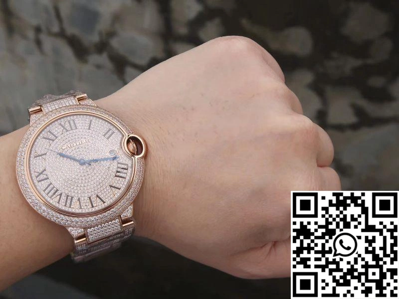 Ballon Bleu De Cartier W69006Z2 42mm TW Factory Rose Gold Diamonds Dial
