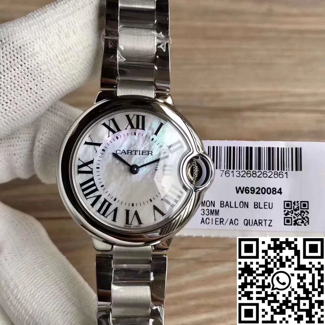 Ballon Bleu De Cartier W6920084 33MM V6 Factory Silver Dial