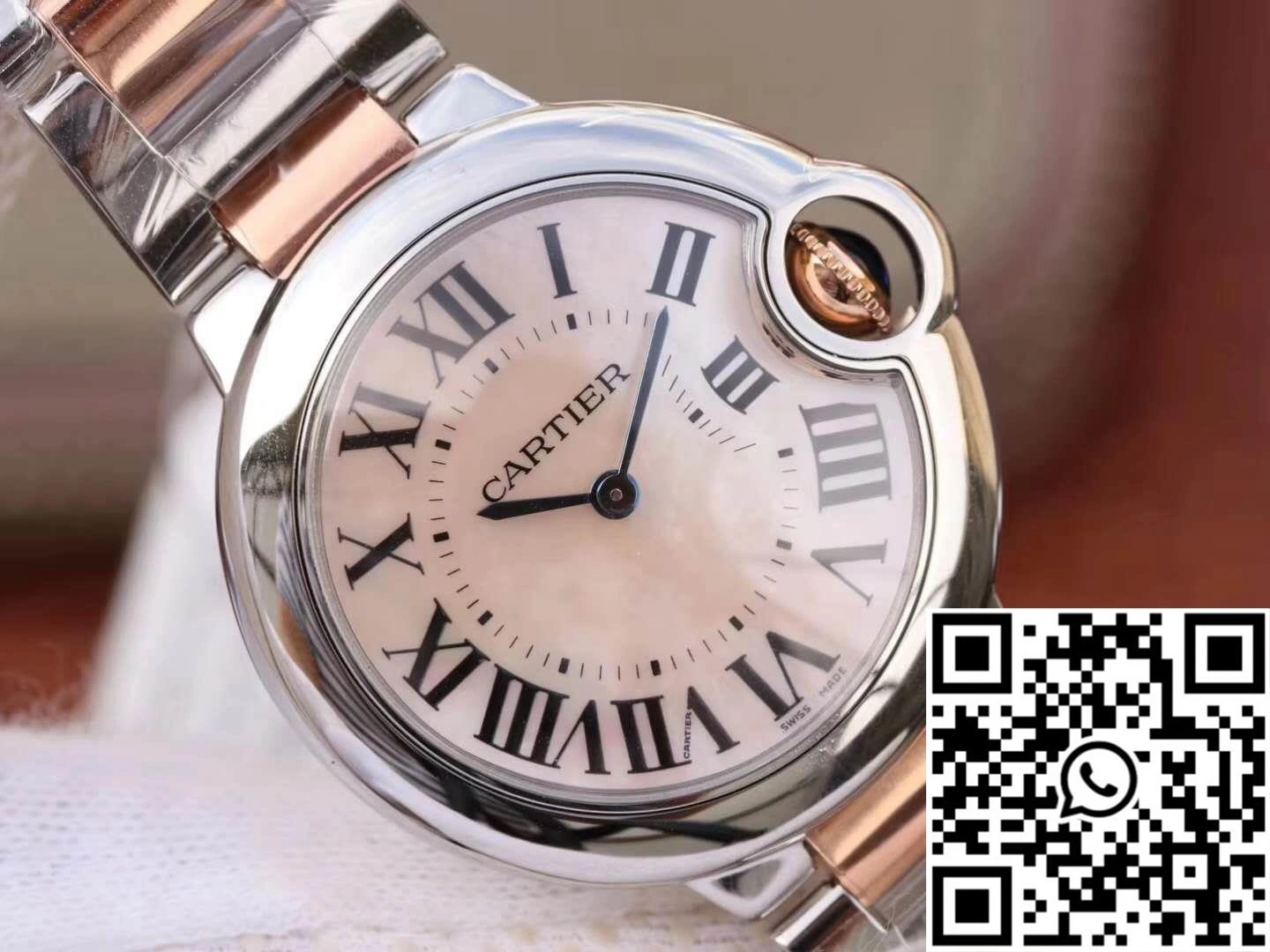 Ballon Bleu De Cartier W69201 Ladies 33MM V6 Factory Pink Dial