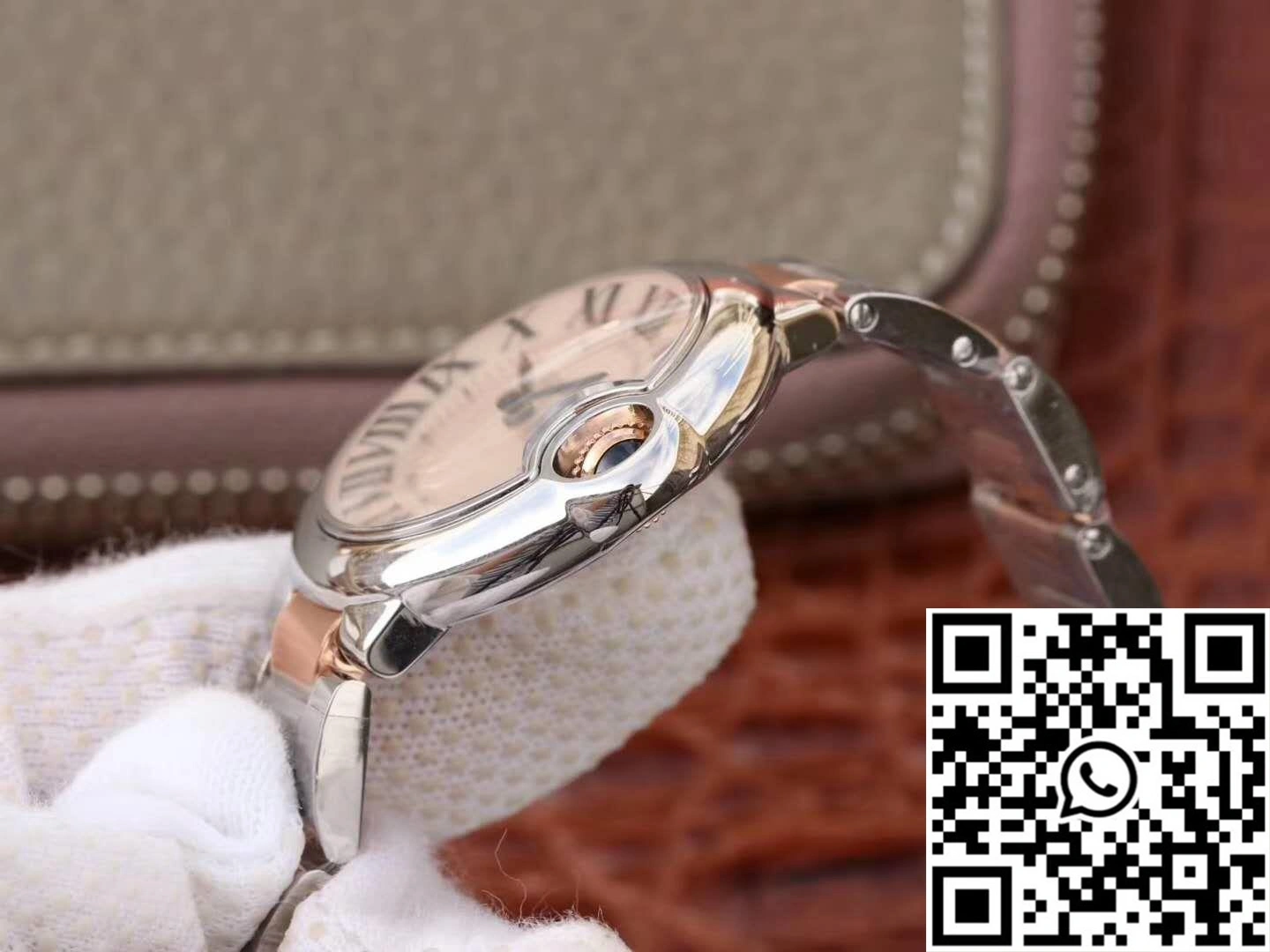 Ballon Bleu De Cartier W69201 Ladies 33MM V6 Factory Pink Dial