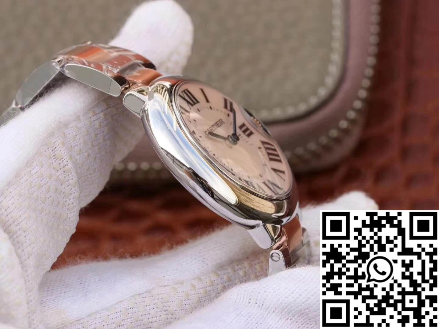Ballon Bleu De Cartier W69201 Ladies 33MM V6 Factory Pink Dial