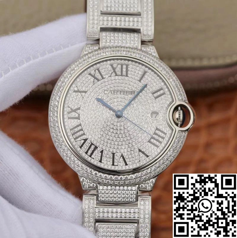 Ballon Bleu De Cartier WE9009Z3 42mm TW Factory Silver Diamond Dial