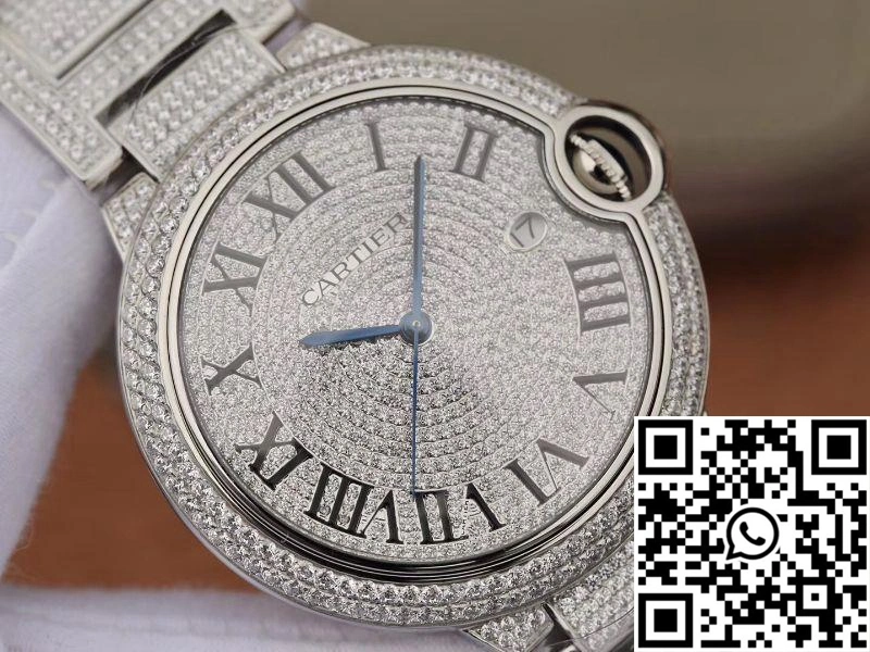 Ballon Bleu De Cartier WE9009Z3 42mm TW Factory Silver Diamond Dial