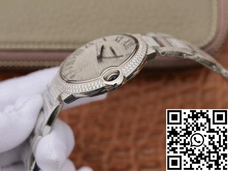 Ballon Bleu De Cartier WE9009Z3 42mm TW Factory Silver Diamond Dial