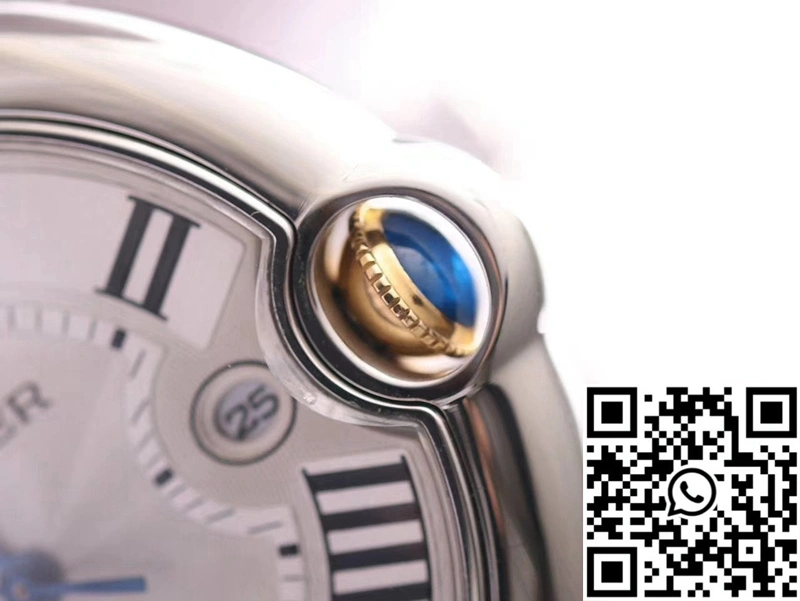 Ballon Bleu de Cartier W69009Z3 Wrap Gold V9 Factory Silver White Dial