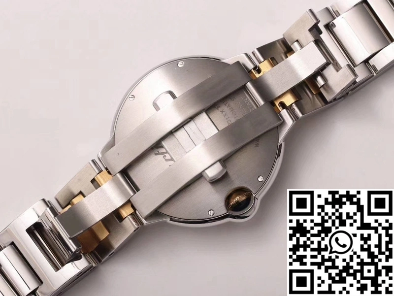 Ballon Bleu de Cartier W69009Z3 Wrap Gold V9 Factory Silver White Dial