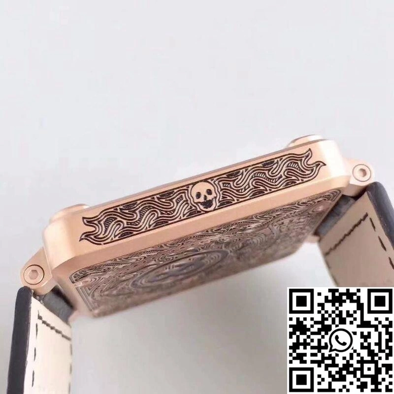Bell Ross BR 01 Skull Bronze Rose Gold and Black Dial
