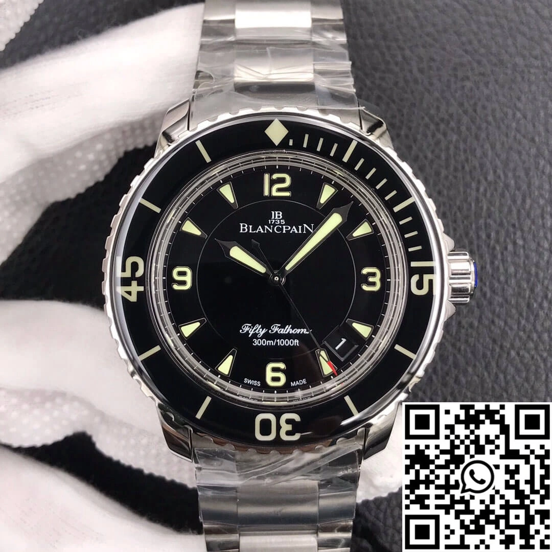 Blancpain Fifty Fathoms 5015 ZF Factory Stainless Steel Black Dial