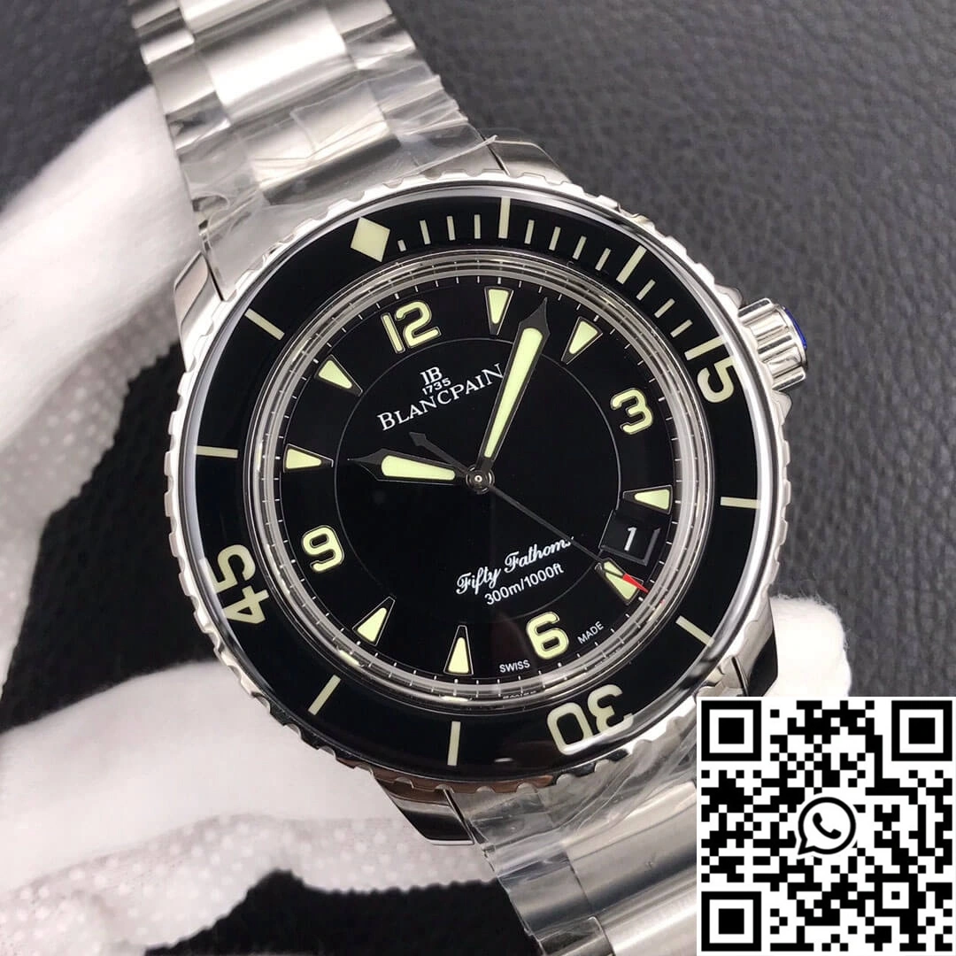 Blancpain Fifty Fathoms 5015 ZF Factory Stainless Steel Black Dial