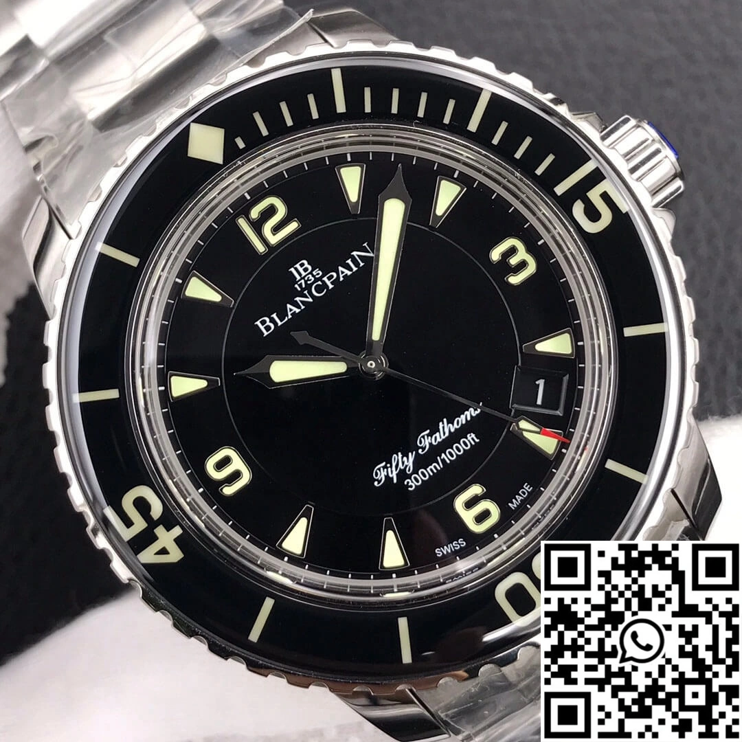 Blancpain Fifty Fathoms 5015 ZF Factory Stainless Steel Black Dial