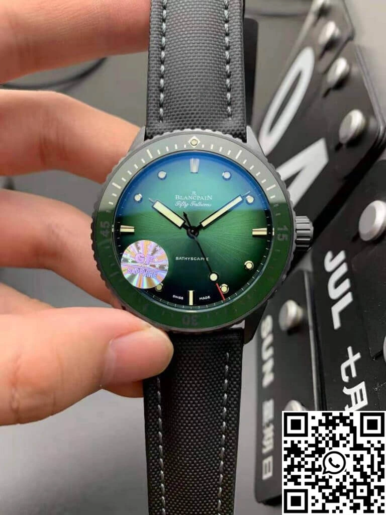 Blancpain Fifty Fathoms Bathyscaphe Mokkarran 5005 0153 NABA GF Factory Green Dial