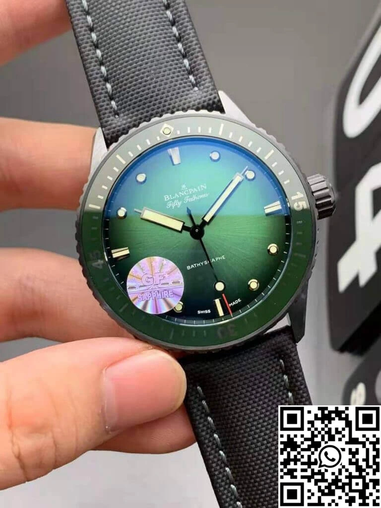 Blancpain Fifty Fathoms Bathyscaphe Mokkarran 5005 0153 NABA GF Factory Green Dial
