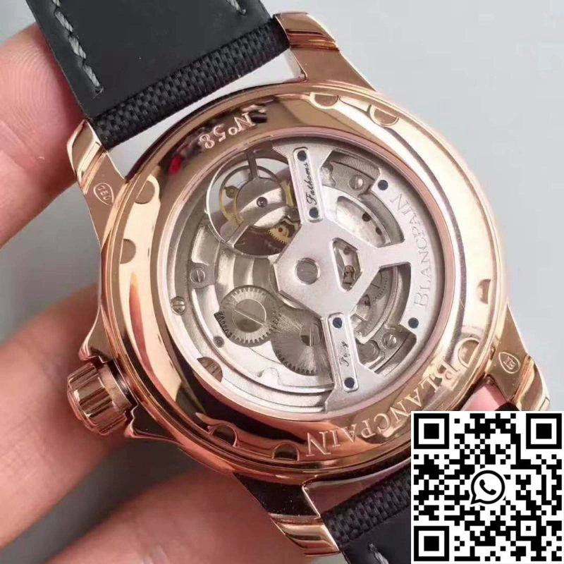 Blancpain Fifty Fathoms Tourbillon 5025-3630-52A Rose Gold Black Dial