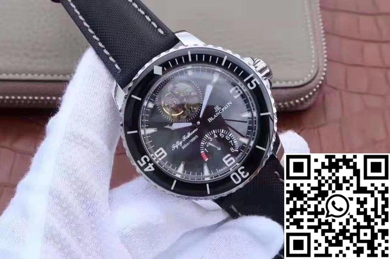 Blancpain Fifty Fathoms Tourbillon 8 Days 5025-1530-52A Black Dial