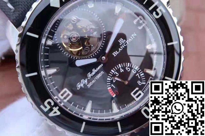 Blancpain Fifty Fathoms Tourbillon 8 Days 5025-1530-52A Black Dial