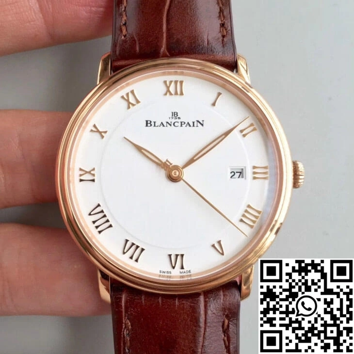 Blancpain Villeret 6651-3642-55B ZF Factory Rose Gold White Dial