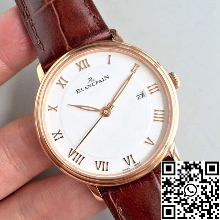 Blancpain Villeret 6651-3642-55B ZF Factory Rose Gold White Dial