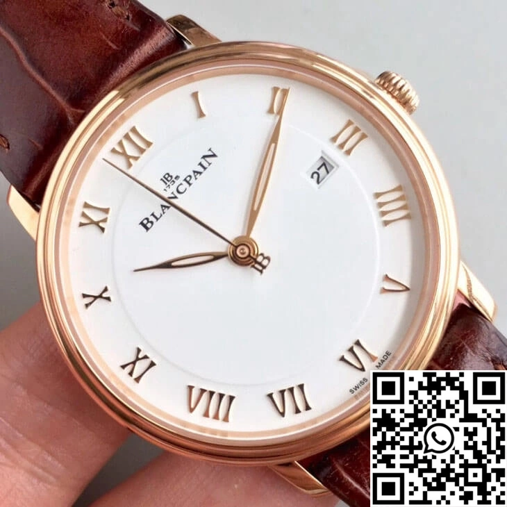 Blancpain Villeret 6651-3642-55B ZF Factory Rose Gold White Dial