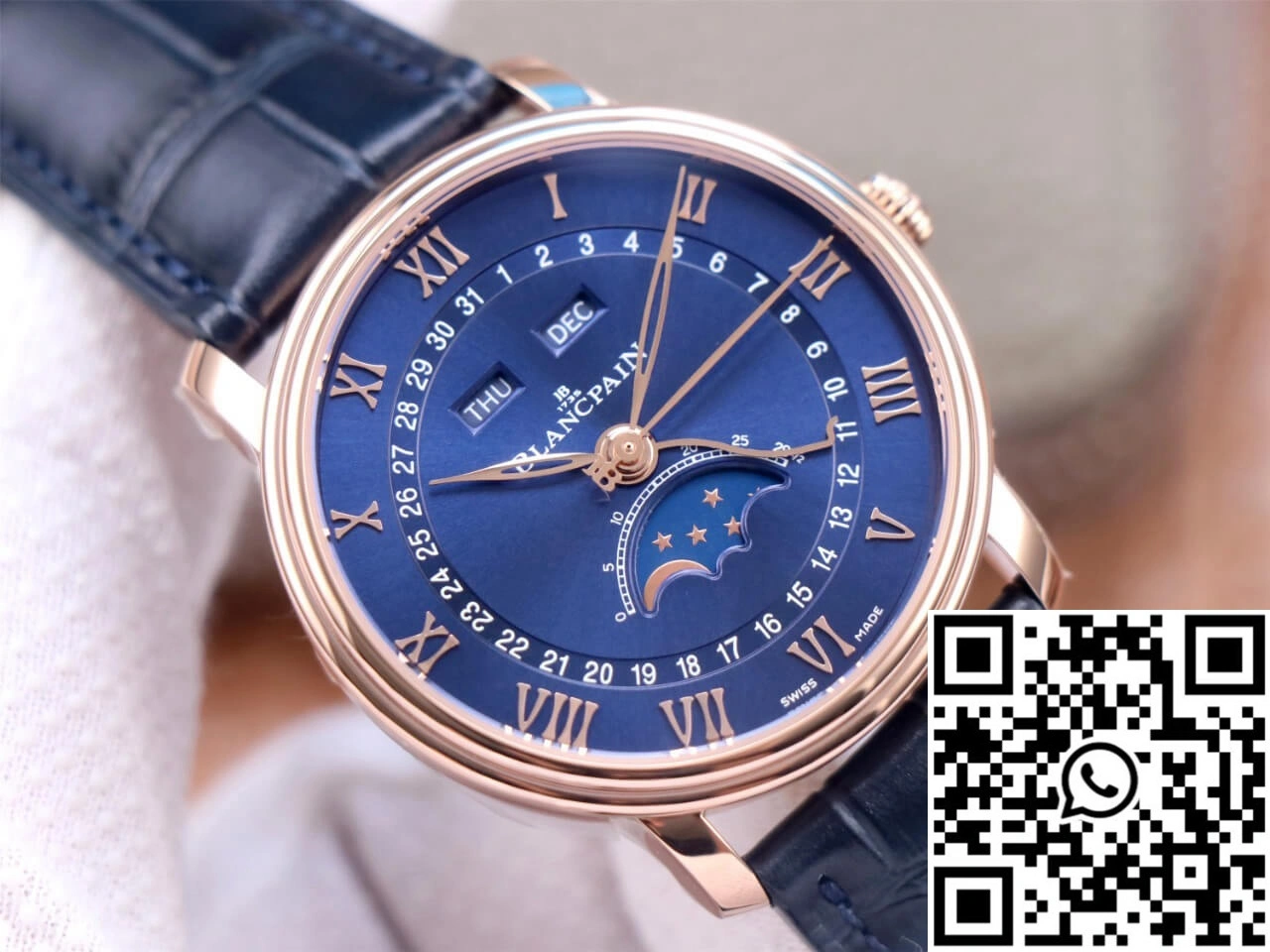 Blancpain Villeret 6654-3640-55 OM Factory V3 Blue Dial