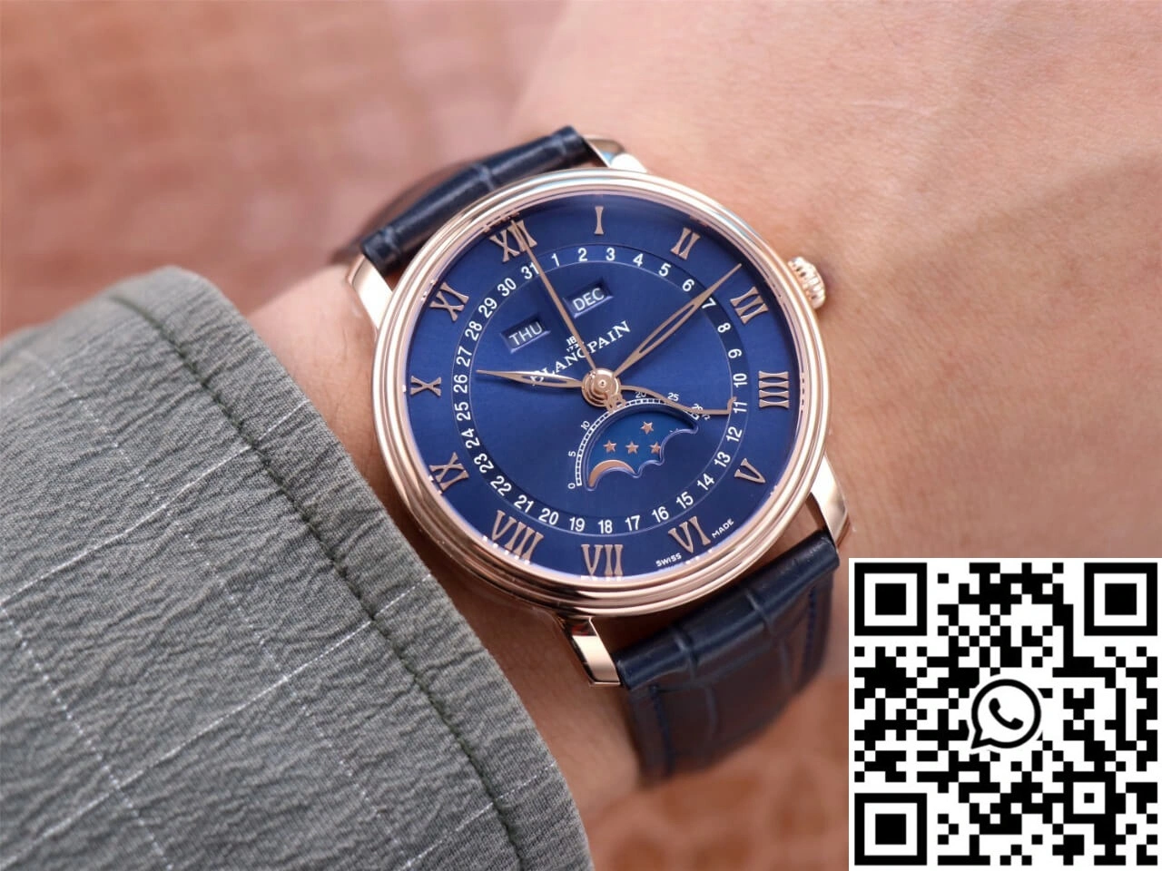 Blancpain Villeret 6654-3640-55 OM Factory V3 Blue Dial
