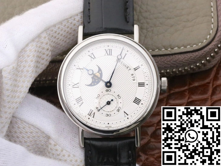 Breguet Classique Moonphase 4396 Stainless Steel White Dial