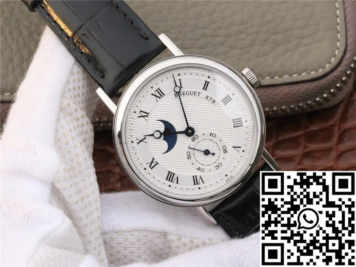 Breguet Classique Moonphase 4396 Stainless Steel White Dial