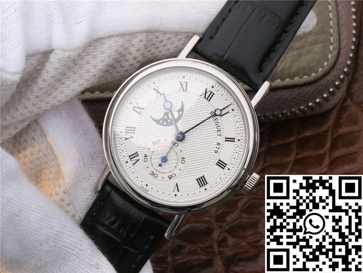 Breguet Classique Moonphase 4396 Stainless Steel White Dial