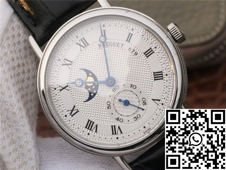 Breguet Classique Moonphase 4396 Stainless Steel White Dial