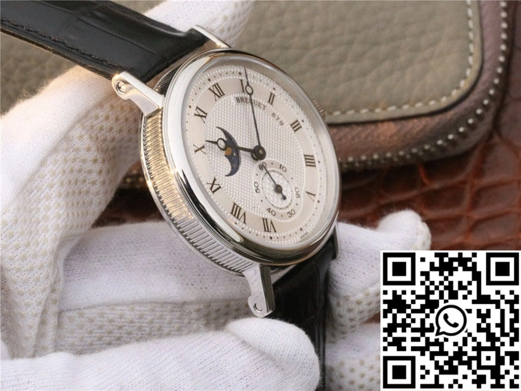 Breguet Classique Moonphase 4396 Stainless Steel White Dial