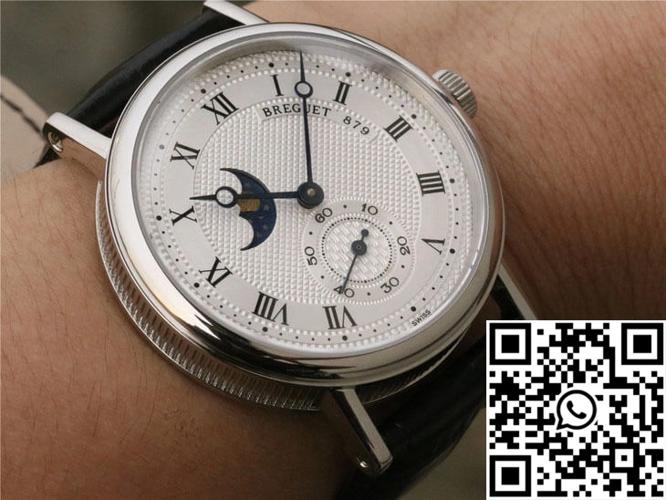 Breguet Classique Moonphase 4396 Stainless Steel White Dial