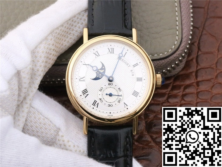 Breguet Classique Moonphase 4396 Yellow Gold White Dial