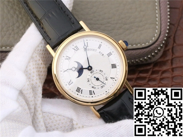 Breguet Classique Moonphase 4396 Yellow Gold White Dial