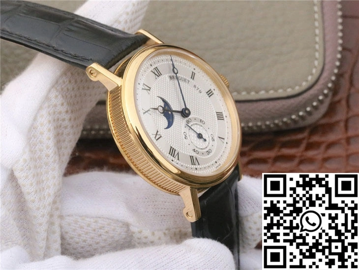 Breguet Classique Moonphase 4396 Yellow Gold White Dial