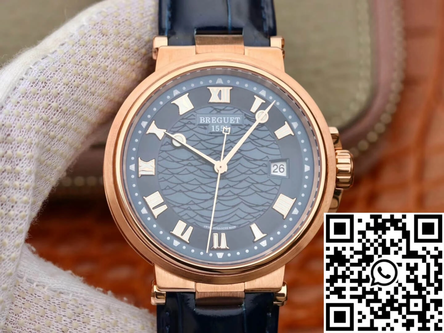 Breguet Marine 5517 V9 Factory Rose Gold Blue Dial