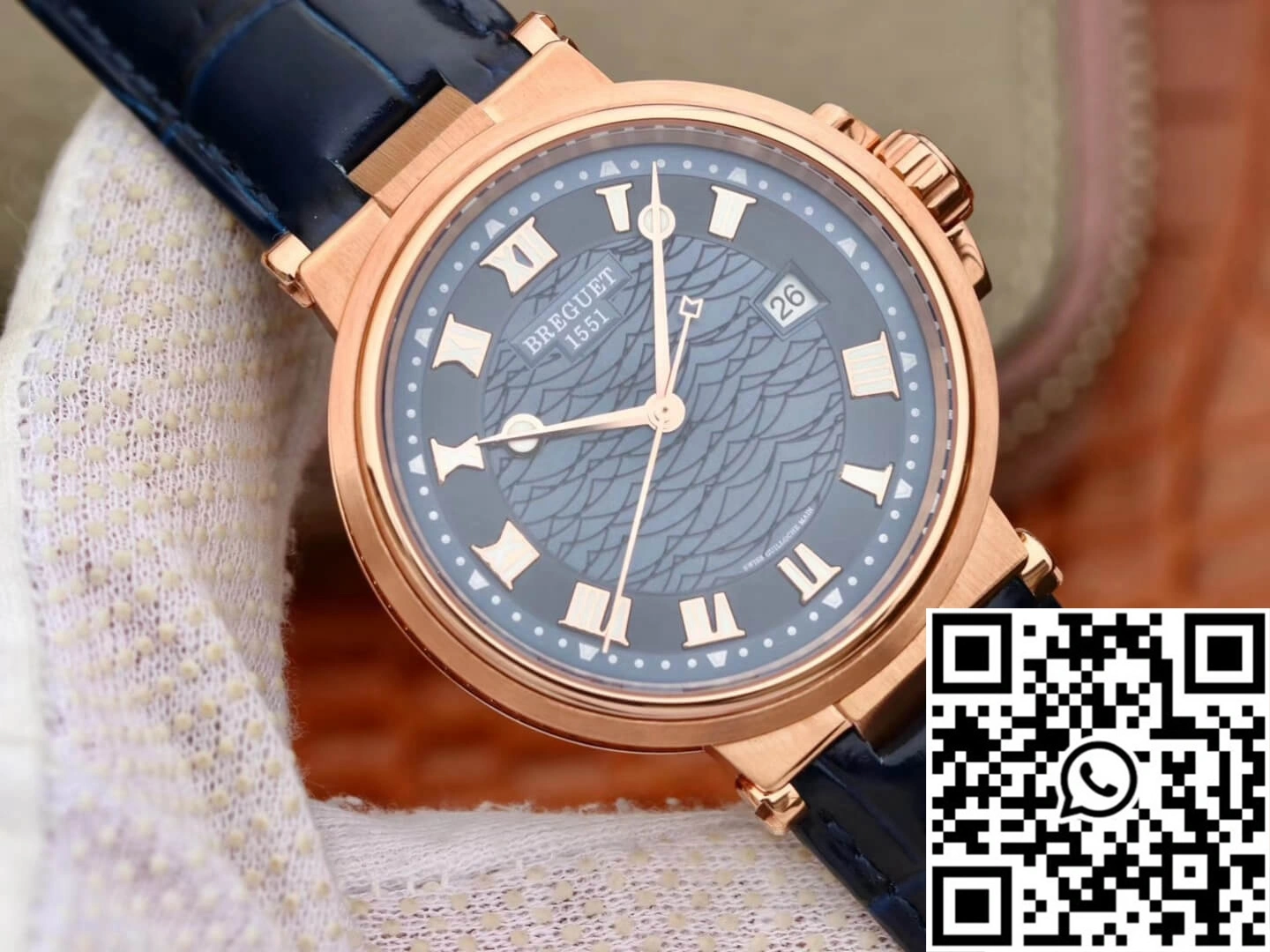 Breguet Marine 5517 V9 Factory Rose Gold Blue Dial