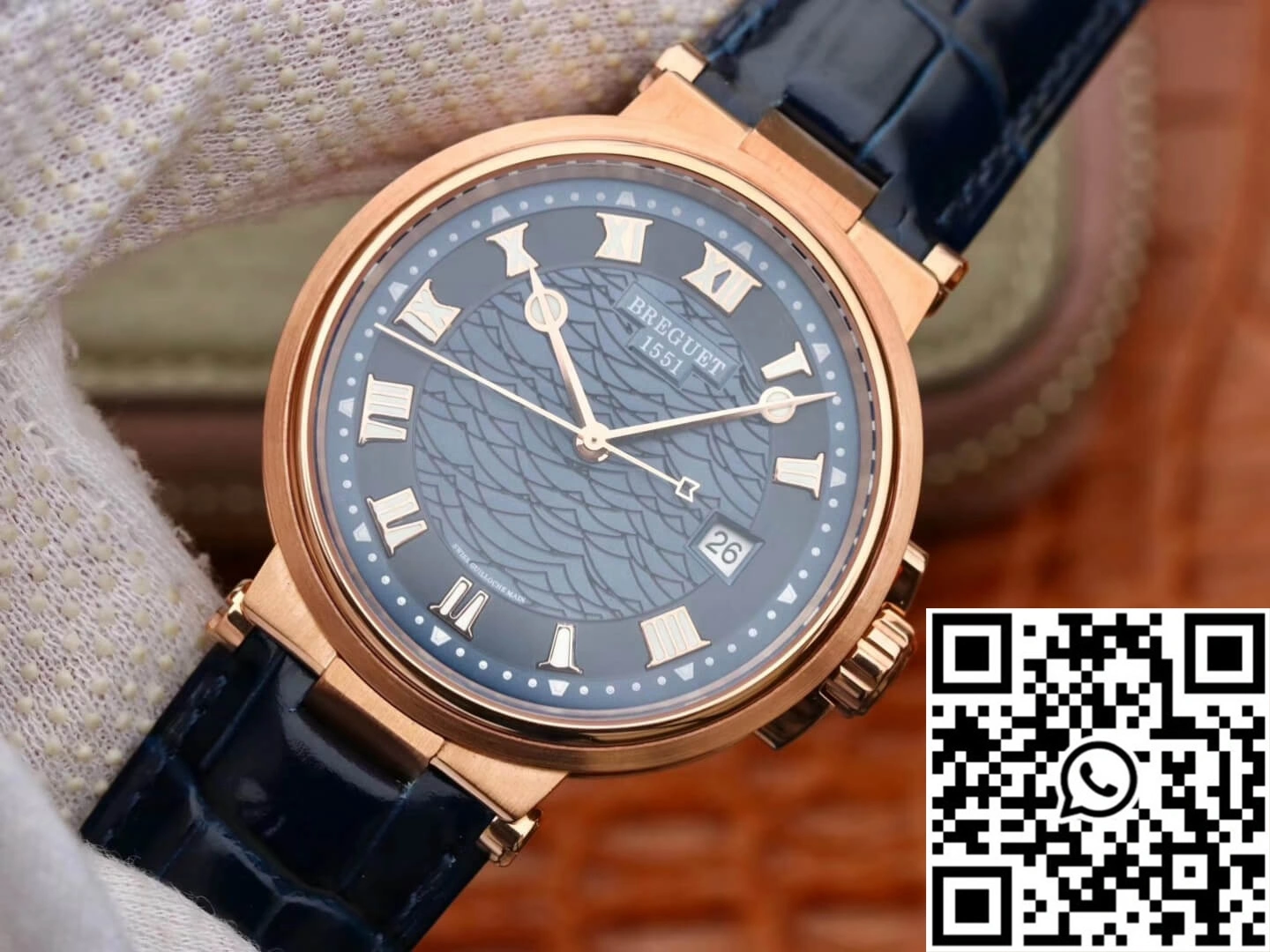 Breguet Marine 5517 V9 Factory Rose Gold Blue Dial