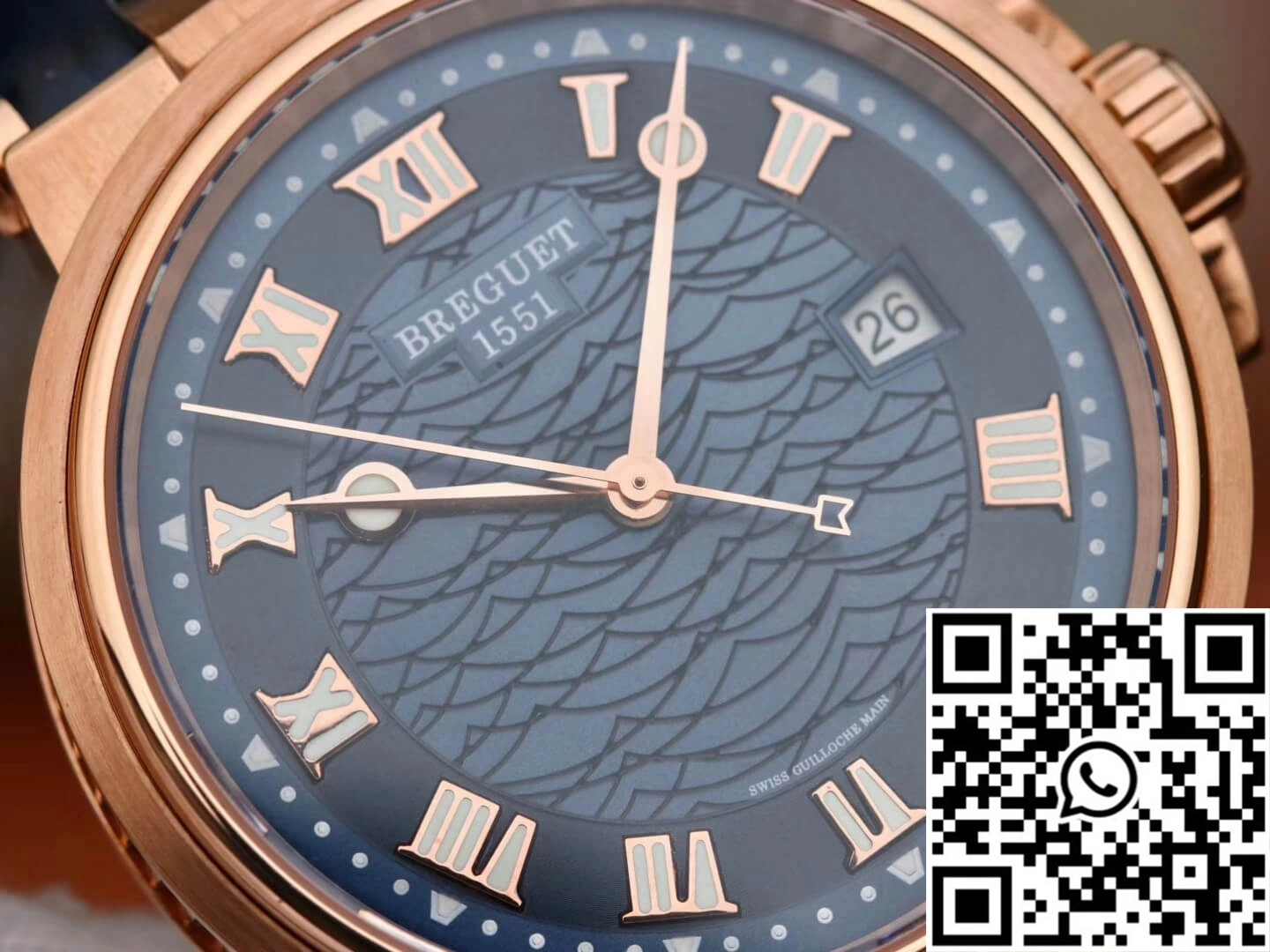 Breguet Marine 5517 V9 Factory Rose Gold Blue Dial