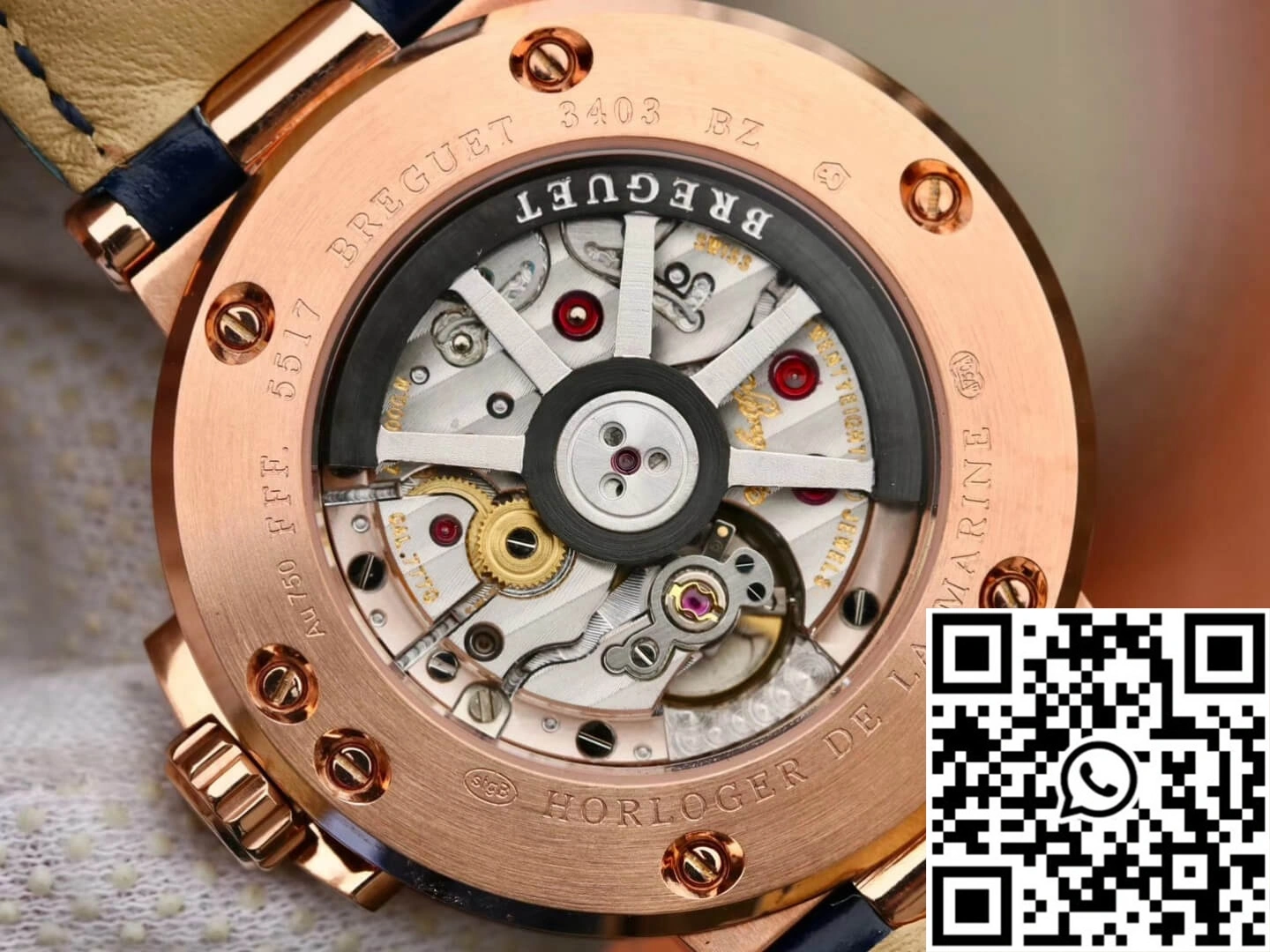 Breguet Marine 5517 V9 Factory Rose Gold Blue Dial